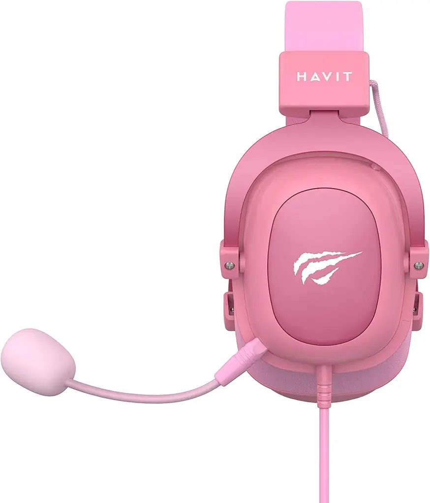 DIADEMA AUDIFONOS GAMER ROSADO WAIFU SONIDO BASS MICROFONO DESMONTABLE.webp