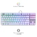 TECLADO MECANICO GAMER BLANCO RGB SWITCH CAFE