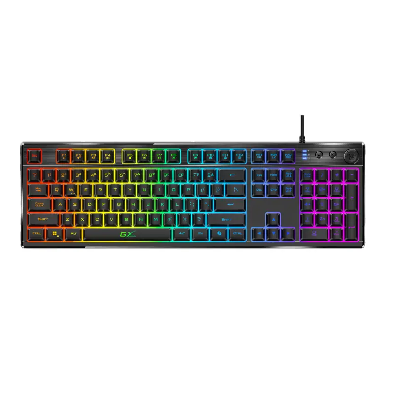 TECLADO GAMER K7 GENIUS SCORPION MEMBRANA USB NEGRO RETROILUMINADO 