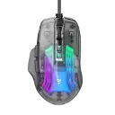 MOUSE GAMER TRANSPARENTE PROFESIONAL 7200DPI RGB RETROILUMINADO 