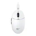 MOUSE GAMER BLANCO INALAMBRICO RECARGABLE TIPO C a USB Y NANO RECEPTOR 2.4GHZ 7400DPI