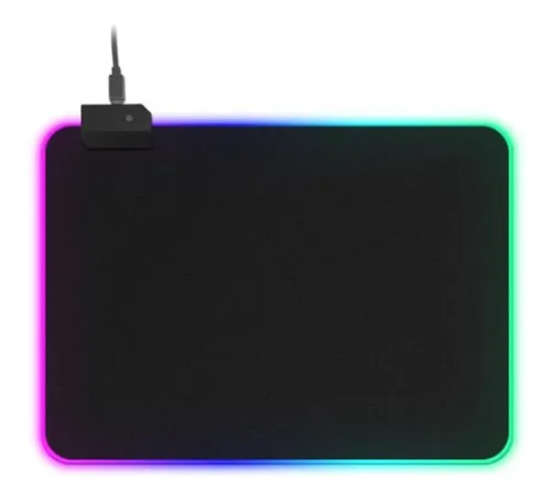 PAD MOUSE GAMING LED NEGRO ANTIDESLIZANTE 35X25 