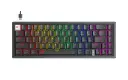 TECLADO MECANICO GAMER NEGRO COMPACTO TIPO C RGB 20 MODOS DE EFECTO USB 