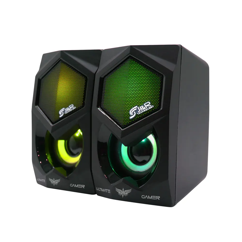 PARLANTES USB GAMER RETROILUMINADO DISEÑO COMPACTO 