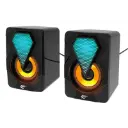 PARLANTE GAMER RGB PARA PC USB NEGROS HAVIT 6W 2.0 COMPUTADOR 