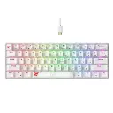 TECLADO MECANICO COMPACTO BLANCO CABLE TIPO C HAVIT 61 TECLAS RGB 