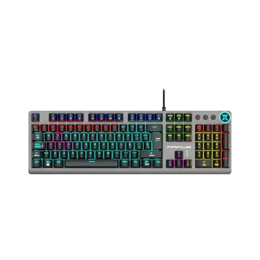 [PKS-093S] TECLADO MECANICO PRIMUS SILENCIOSO USB BOTON MULTIFUNCION RGB SOFTWARE 