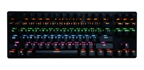[K550] TECLADO MECANICO NEGRO GAMER RETROILUMINADO ERGONOMICO 